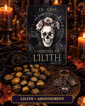 Abonnement Lilith : L’Héritage de Lilith, accompagné de runes, de leur pochon et du porte-clé gothique réservé aux abonnées.