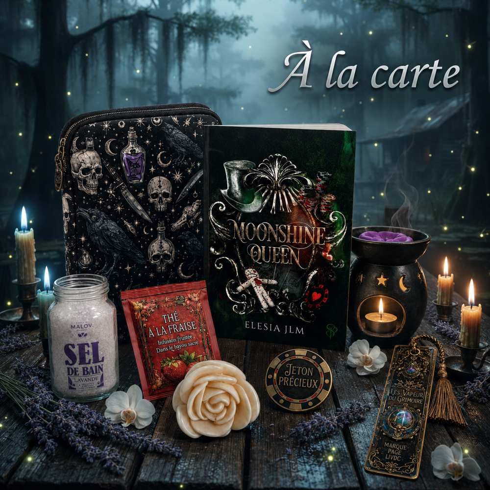 Box Sorcière Vaudou avec Moonshine Queen et ses accessoires de lecture